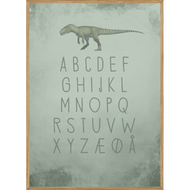 GREEN DINOSAUR ABC - BRNEPLAKAT