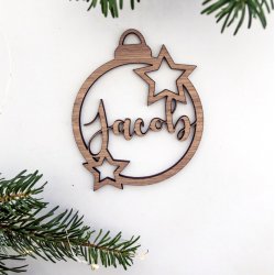 Julekugle med valgfrit navn