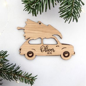 Julebil med navn & rstal