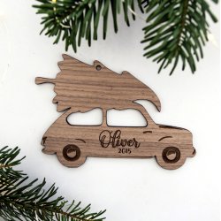 Julebil med navn &amp; rstal