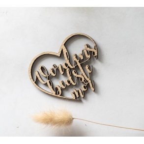 Verdens bedste mor udskret hjerte i tr