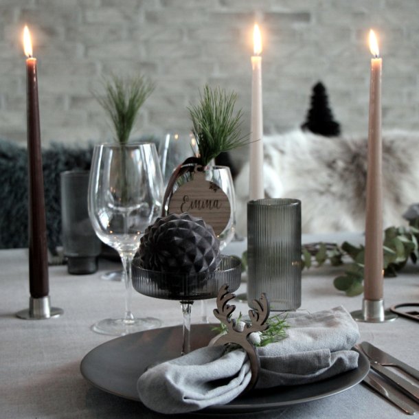 Julekugle med fnug - valgfrit navn