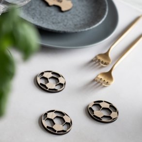 Fodbold bordpynt - st  4 stk.