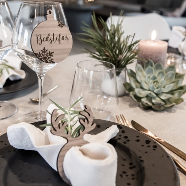 Julekugle med fnug - valgfrit navn