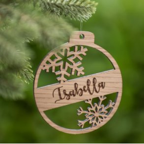 Personlig julekugle med navn type 2