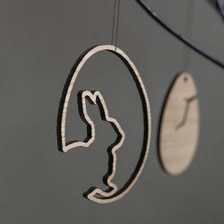 Udskret pskeg m. hare - st  2 stk