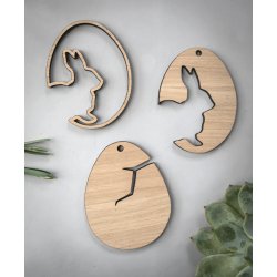 Udskret pskeg m. hare - st  2 stk