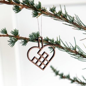 Sm udskrede julehjerter - st  4 stk.