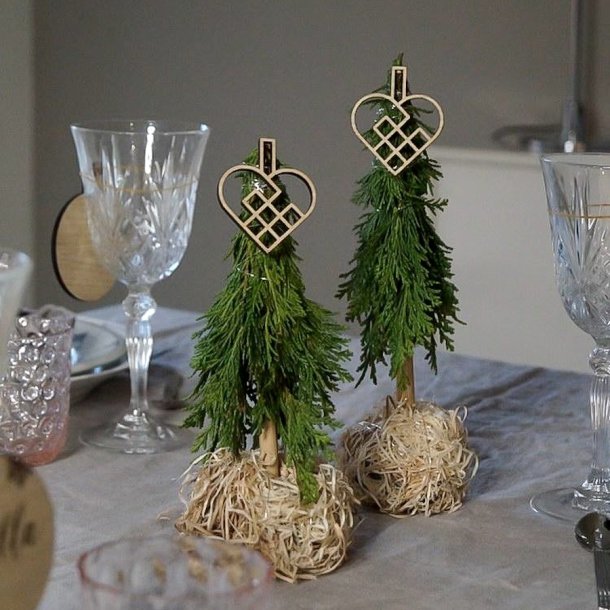 Sm udskrede julehjerter - st  4 stk.